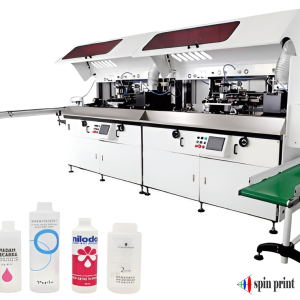 Máy in lụa 2 màu sấy UV tự động